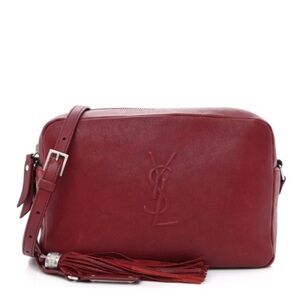 Authentic YSL Lambskin Monogram Small Lou Camera Bag Lipstick Red
